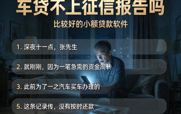 车贷不上征信报告吗,归纳五个比较好的小额贷款软件