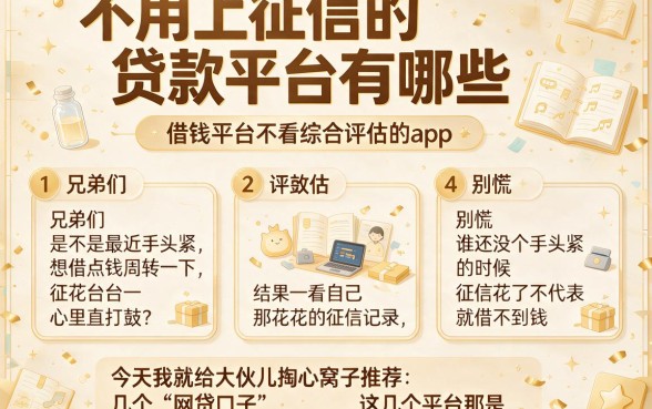 不用上征信的贷款平台有哪些，细致阐述五个借钱平台不看综合评估的app