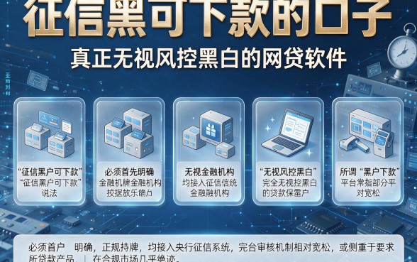 征信黑可下款的口子,整理五个真正无视风控黑白的网贷软件