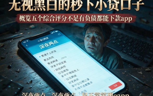 无视黑白的秒下小贷口子，概览五个综合评分不足有负债都能下款app