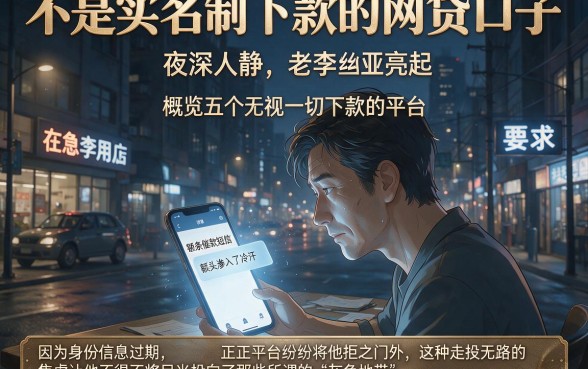 不是实名制下款的网贷口子，概览五个无视一切下款的平台