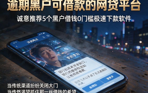 逾期黑户可借款的网贷平台,诚意推荐5个黑户借钱0门槛极速下款软件