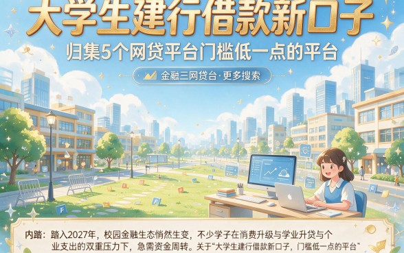 大学生建行借款新口子,归集5个网贷平台门槛低一点的平台