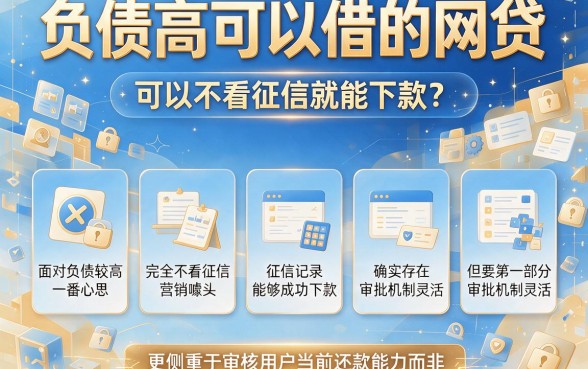 负债高可以借的网贷,枚举五个可以不看征信就能下款的app