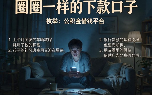圈圈一样的下款口子,枚举5个公积金借钱平台