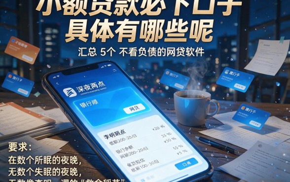 小额贷款必下口子具体有哪些呢,汇总5个不看负债的网贷软件