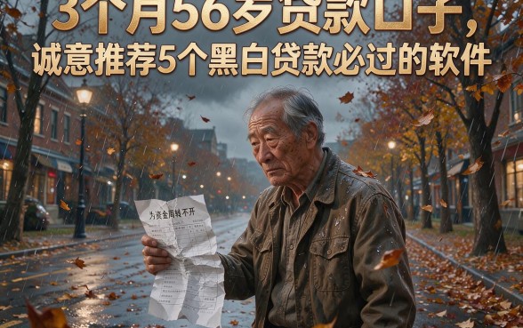 3个月56岁贷款口子,诚意推荐5个黑白贷款必过的软件