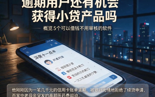 逾期用户还有机会获得小贷产品吗,概览5个可以借钱不用审核的软件