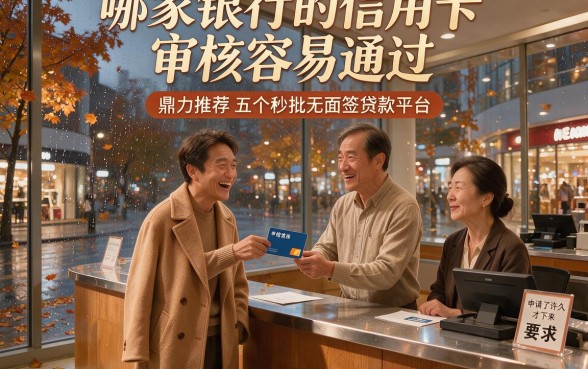 哪家银行的信用卡审核容易通过,鼎力推荐五个秒批无面签贷款平台