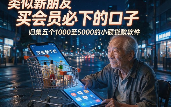 类似薪朋友买会员必下的口子，归集五个1000至5000的小额贷款软件