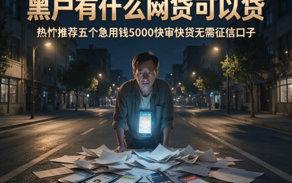 黑户有什么网贷可以贷,热忱推荐五个急用钱5000快审快贷无需征信口子