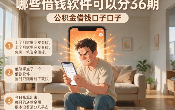 哪些借钱软件可以分36期,详尽说明五个公积金借钱口子