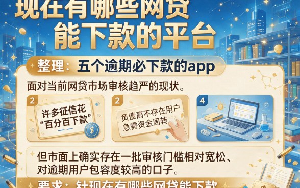 现在有哪些网贷能下款的平台，整理五个逾期必下款的app