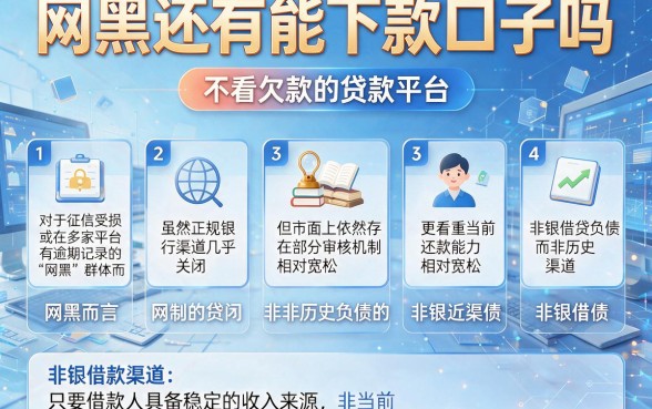 网黑还有能下款口子吗,整合五个不看欠款的贷款平台