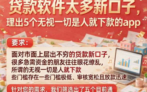 贷款软件太多新口子,理出5个无视一切是人就下款的app