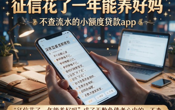 征信花了一年能养好吗,规整五个不查流水的小额度贷款app