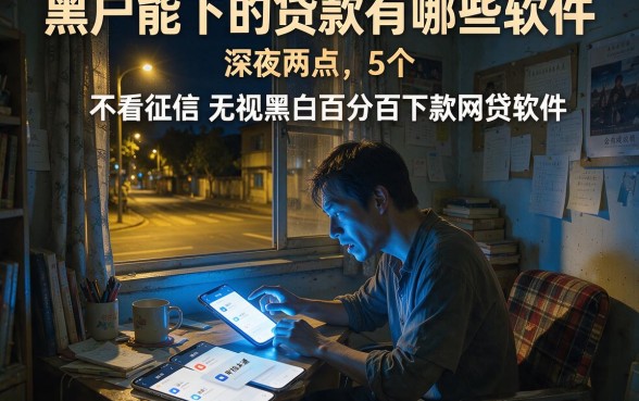 黑户能下的贷款有哪些软件,胪列5个不看征信无视黑白百分百下款网贷软件