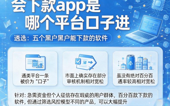 会下款app是哪个平台口子进,遴选五个黑户能下款的软件