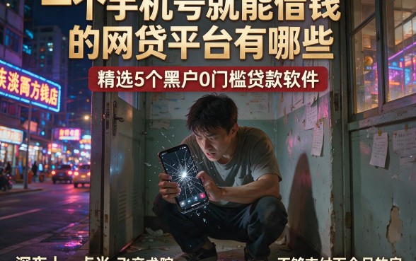 一个手机号就能借钱的网贷平台有哪些，精选5个黑户0门槛贷款软件