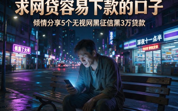求网贷容易下款的口子,倾情分享5个无视网黑征信黑3万贷款