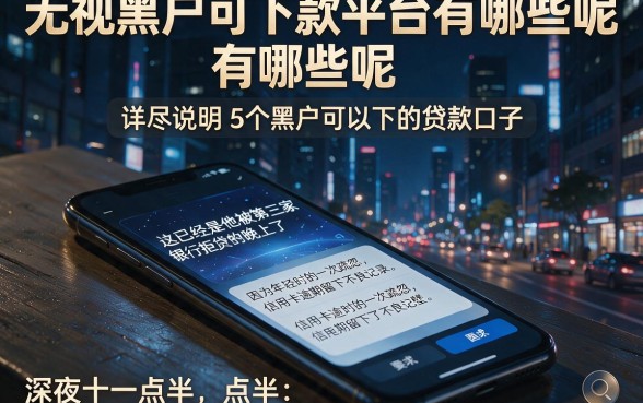 无视黑户可下款平台有哪些呢,详尽说明5个黑户可以下的贷款口子