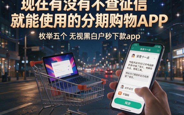 现在有没有不查征信就能使用的分期购物APP，枚举五个无视黑白户秒下款app