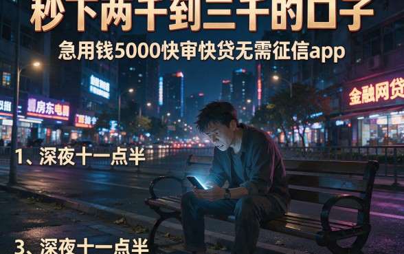 秒下两千到三千的口子，详细阐述五个急用钱5000快审快贷无需征信app