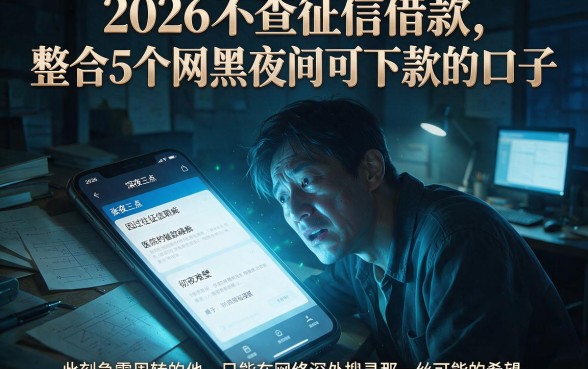 2026不查征信借款,整合5个网黑夜间可下款的口子