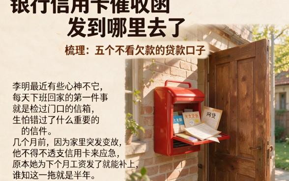 银行信用卡催收函发到哪里去了,梳理五个不看欠款的贷款口子