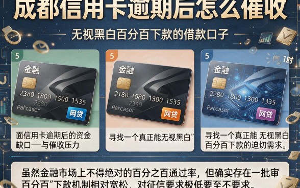 成都信用卡逾期后怎么催收,详细阐述5个无视黑白百分百下款的借款口子
