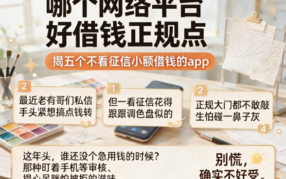 哪个网络平台好借钱正规点,揭秘五个不看征信小额借钱的app