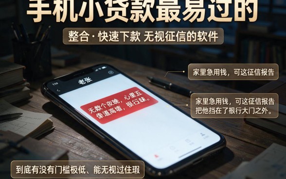手机小贷款最易过的,整合五个快速下款无视征信的软件