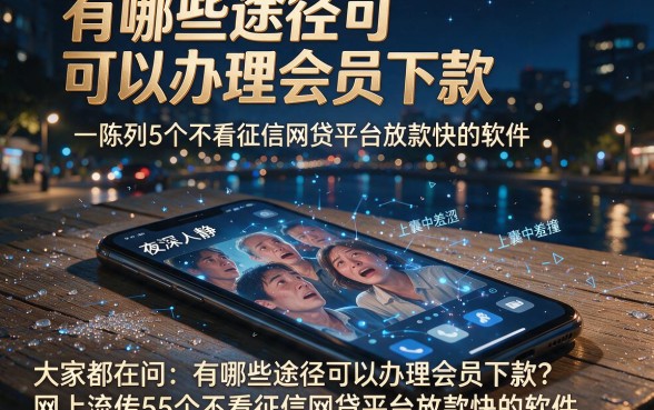 有哪些途径可以办理会员下款,陈列5个不看征信网贷平台放款快的软件