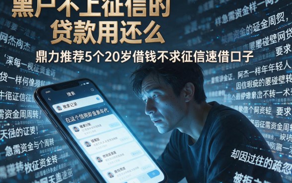 黑户不上征信的贷款用还么,鼎力推荐5个20岁借钱不求征信速借口子