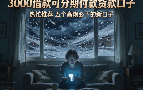 3000借款可分期付款贷款口子，热忱推荐五个高炮必下的新口子
