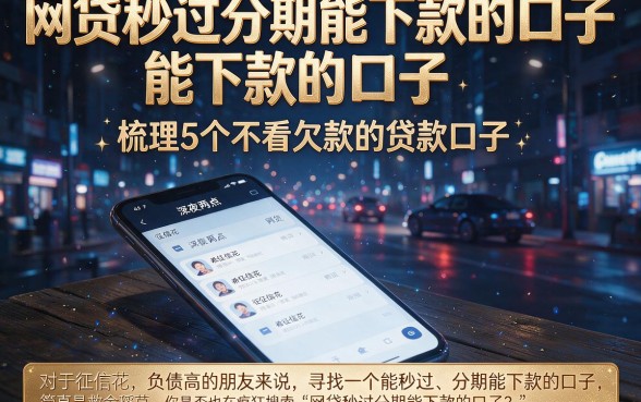 网贷秒过分期能下款的口子,梳理5个不看欠款的贷款口子