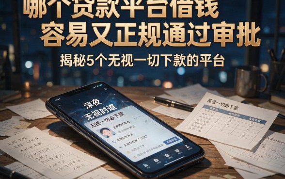 哪个贷款平台借钱容易又正规通过审批,揭秘5个无视一切下款的平台