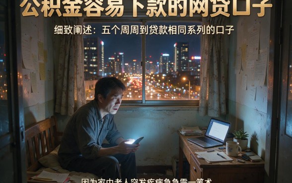 公积金容易下款的网贷口子,细致阐述五个周周到贷款相同系列的口子