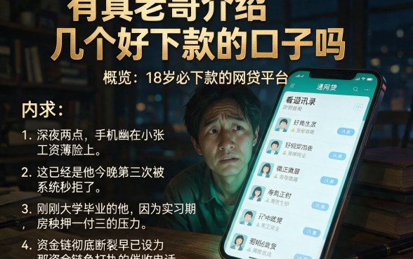 有真老哥介绍几个好下款的口子吗,概览五个18岁必下款的网贷平台