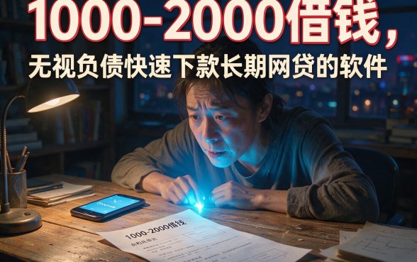 1000-2000借钱,甄选五个无视负债快速下款长期网贷的软件