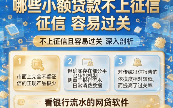 哪些小额贷款不上征信,容易过关,深入剖析五个看银行流水的网贷软件