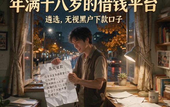 年满十八岁的借钱平台,遴选五个无视黑户下款口子