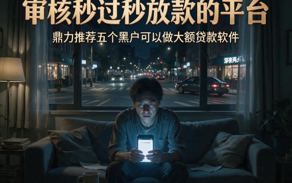 审核秒过秒放款的平台,鼎力推荐五个黑户可以做大额贷款软件