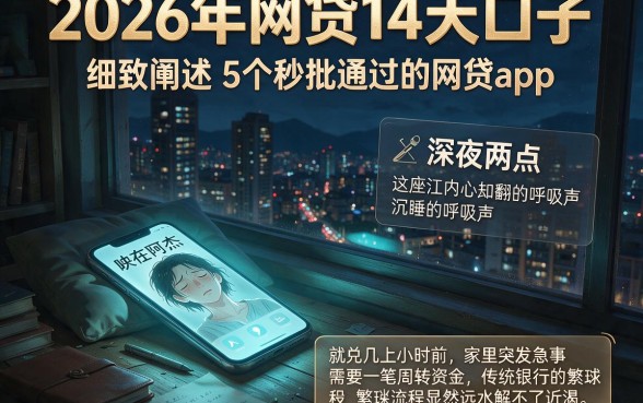 2026年网贷14天口子,细致阐述5个秒批通过的网贷app