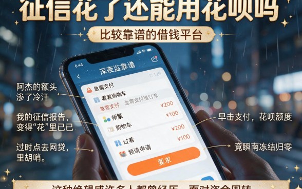 征信花了还能用花呗吗，陈列五个比较靠谱的借钱平台