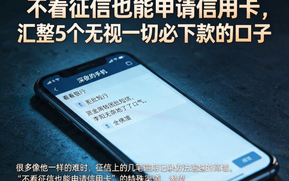不看征信也能申请信用卡,汇整5个无视一切必下款的口子