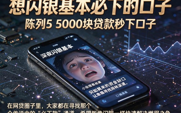 想闪银基本必下的口子，陈列5个5000块贷款秒下口子