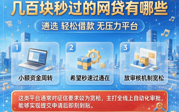 几百块秒过的网贷有哪些,遴选五个轻松借款无压力平台