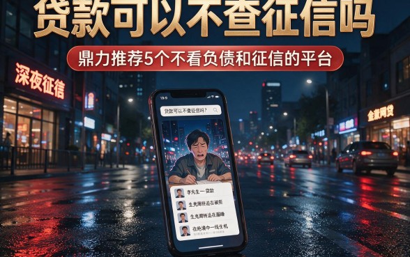 贷款可以不查征信吗,鼎力推荐5个不看负债和征信的平台