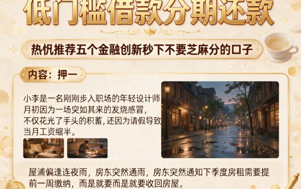 低门槛借款分期还款,热忱推荐五个金融创新秒下不要芝麻分的口子
